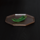 アニス 八角プレート 24cm(ブラウン)