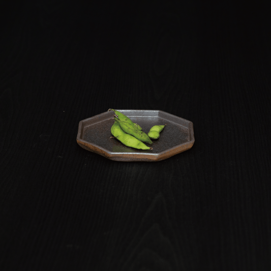 アニス 八角プレート 14cm(ブラウン)