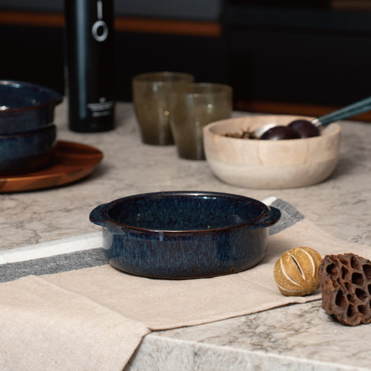 ELMO 両手キャセロール 15.5cm(ネイビーブルー)