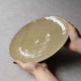 【NEW】木景(kokage)プレート 27cm(黄貫入)