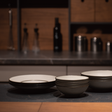 薫雲 ワイドリムプレート 24cm(ブラウン)