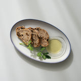 薫雲 オーバルプレート 25cm(ブルー)