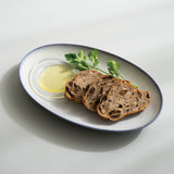 薫雲 オーバルプレート 25cm(ブルー)