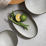 薫雲 オーバルプレート 25cm(ブラウン)