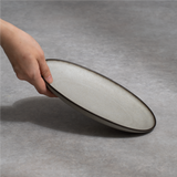 薫雲 オーバルプレート 25cm(ブラウン)