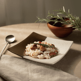 奏(sou) スクエアプレート21cm(ゴールド/ホワイト)