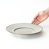 薫雲 ワイドリムプレート 24cm(ブラウン)