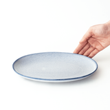 薫雲 オーバルプレート 25cm(ブルー)