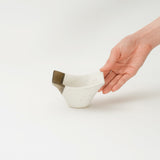 奏(sou) 角小鉢11cm(ゴールド/ホワイト)