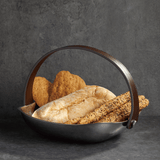 ステンレスバスケット レザーハンドル 23cm