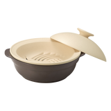 KARL(カール)IH軽量土鍋9号【蒸し皿付】ベージュ