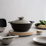 KARL(カール)IH軽量土鍋8号 (グレー/ブラウン)