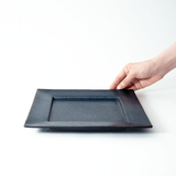 青藍 正角皿24cm