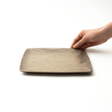 崇雪(shusetsu) 正角皿 21.5cm(ゴールド)