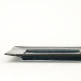 青藍 正角皿24cm