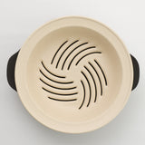 KARL(カール)IH軽量土鍋9号【蒸し皿付】ベージュ