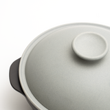 KARL(カール)IH軽量土鍋9号【蒸し皿付】グレー