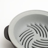 KARL(カール)IH軽量土鍋9号【蒸し皿付】グレー