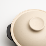 KARL(カール)IH軽量土鍋6.5号【蒸し皿付】ベージュ