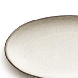 薫雲 オーバルプレート 25cm(ブラウン)