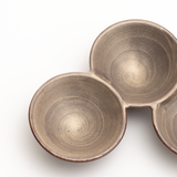 崇雪(shusetsu) 三連豆皿(ゴールド)