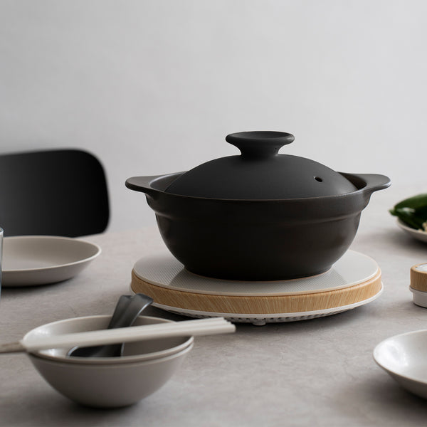 KARL（カール）IH軽量土鍋8号 （ブラック/ブラウン）