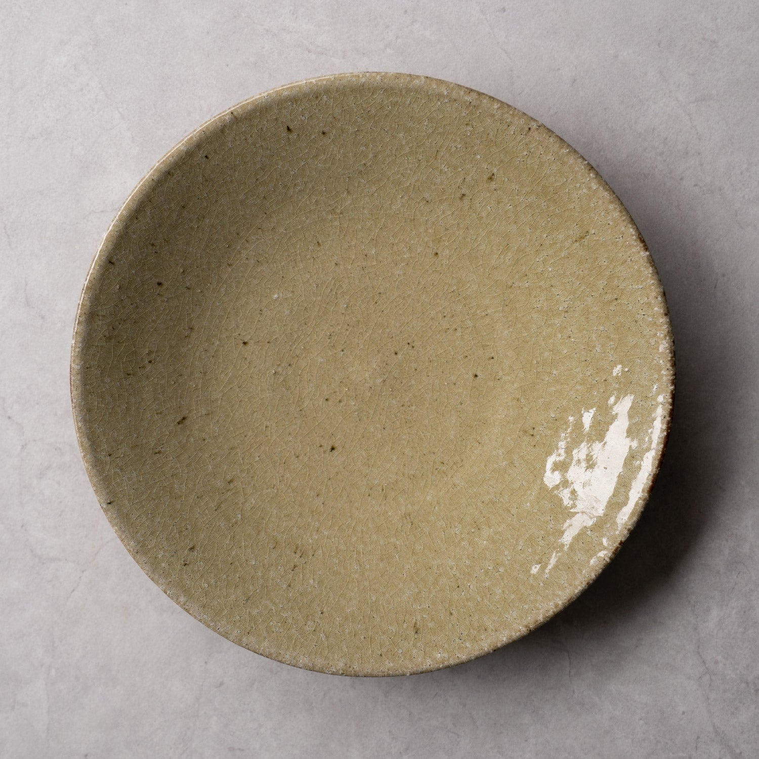 【NEW】木景（kokage）クーププレート 26.5cm(黄貫入)