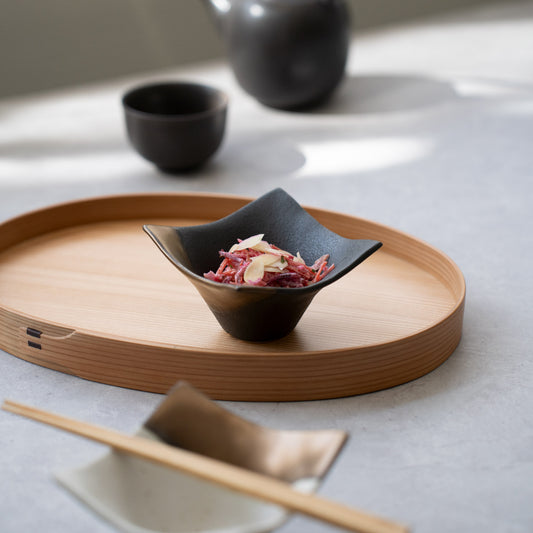 奏(sou) 角小鉢11cm(ゴールド/ブラック)