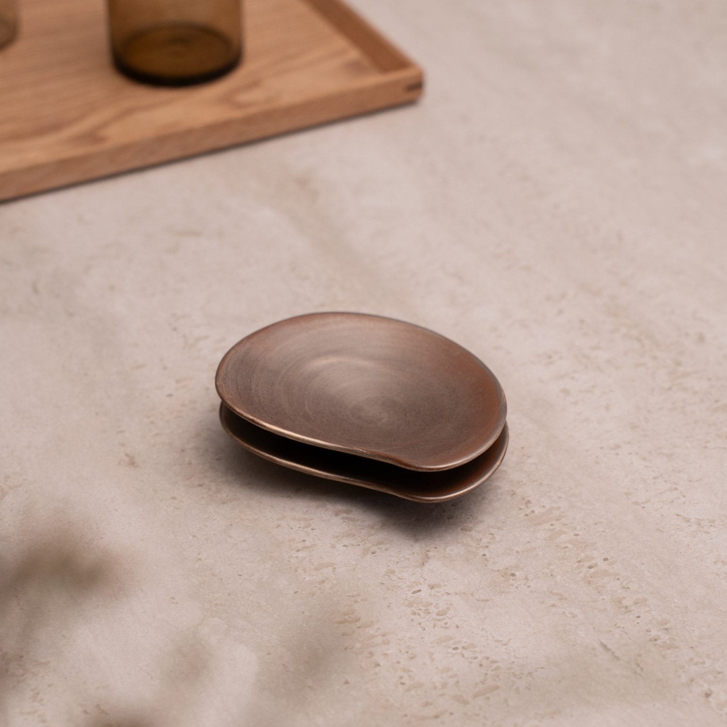 崇雪（shusetsu） カシュープレート 13cm （ゴールド）