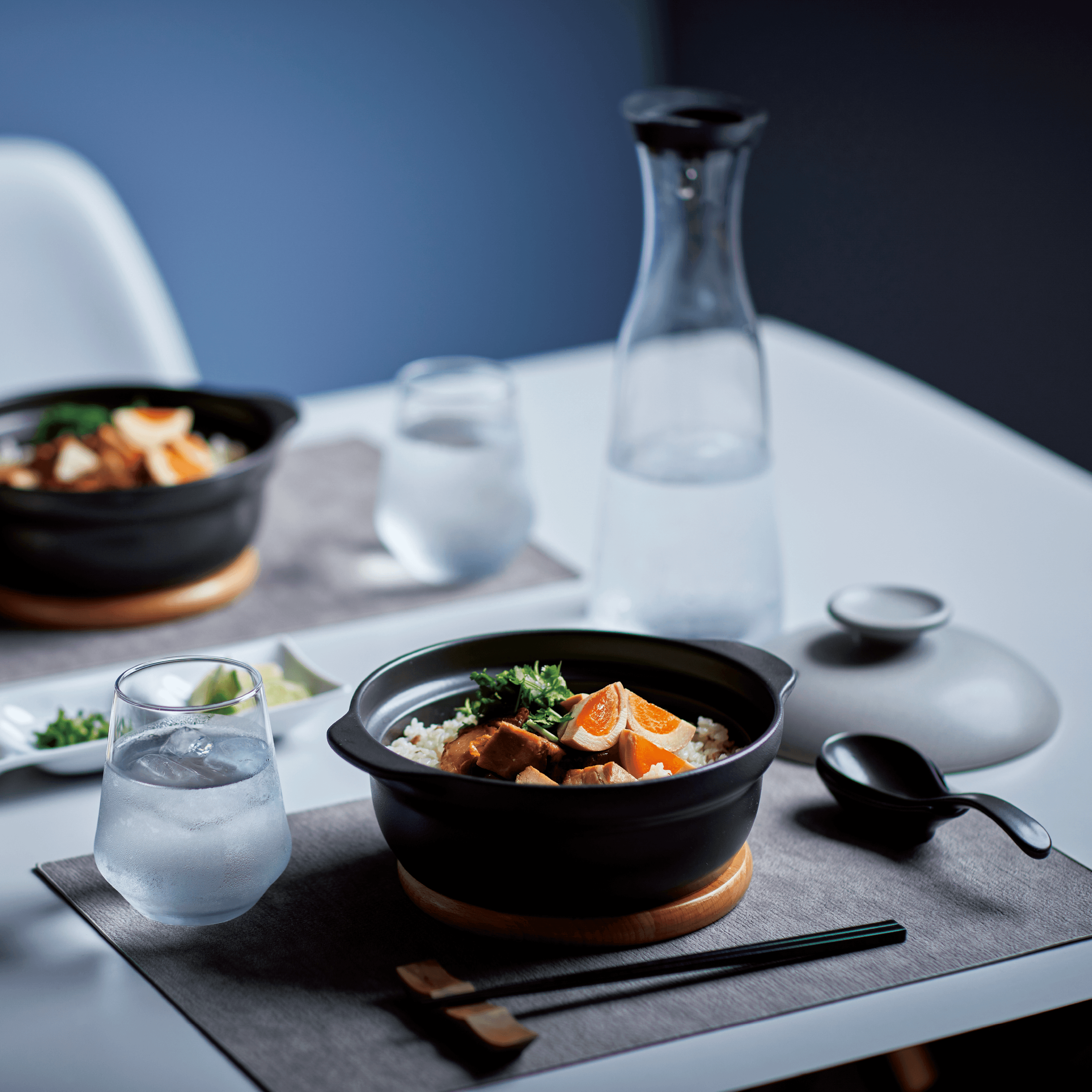 木製カトラリーレスト ウェーブ（ブラウン）