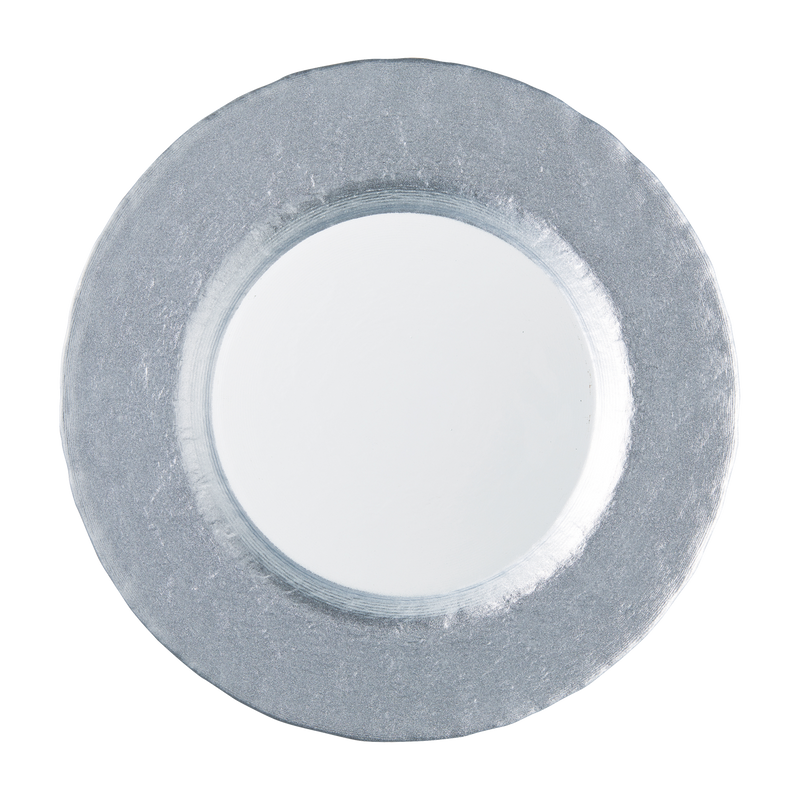 マラケシュ リムプレート28cm(シルバー) 10枚一括。ガラス マラケシュ リムプレート28cm(シルバー) 10枚一括。ガラス
