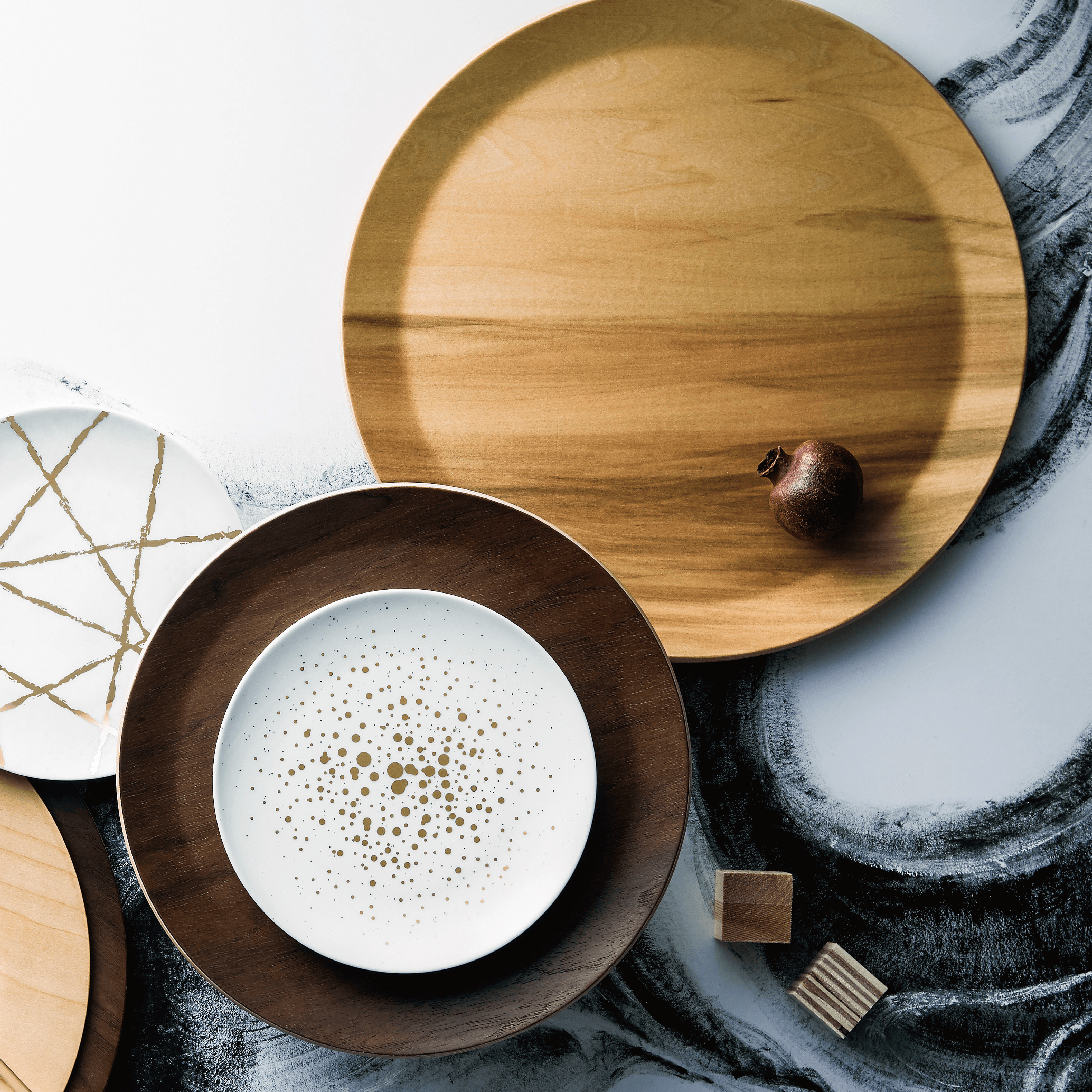 ナチュラルプライウッド ラウンドトレーS（シナノキ）【在庫終了】