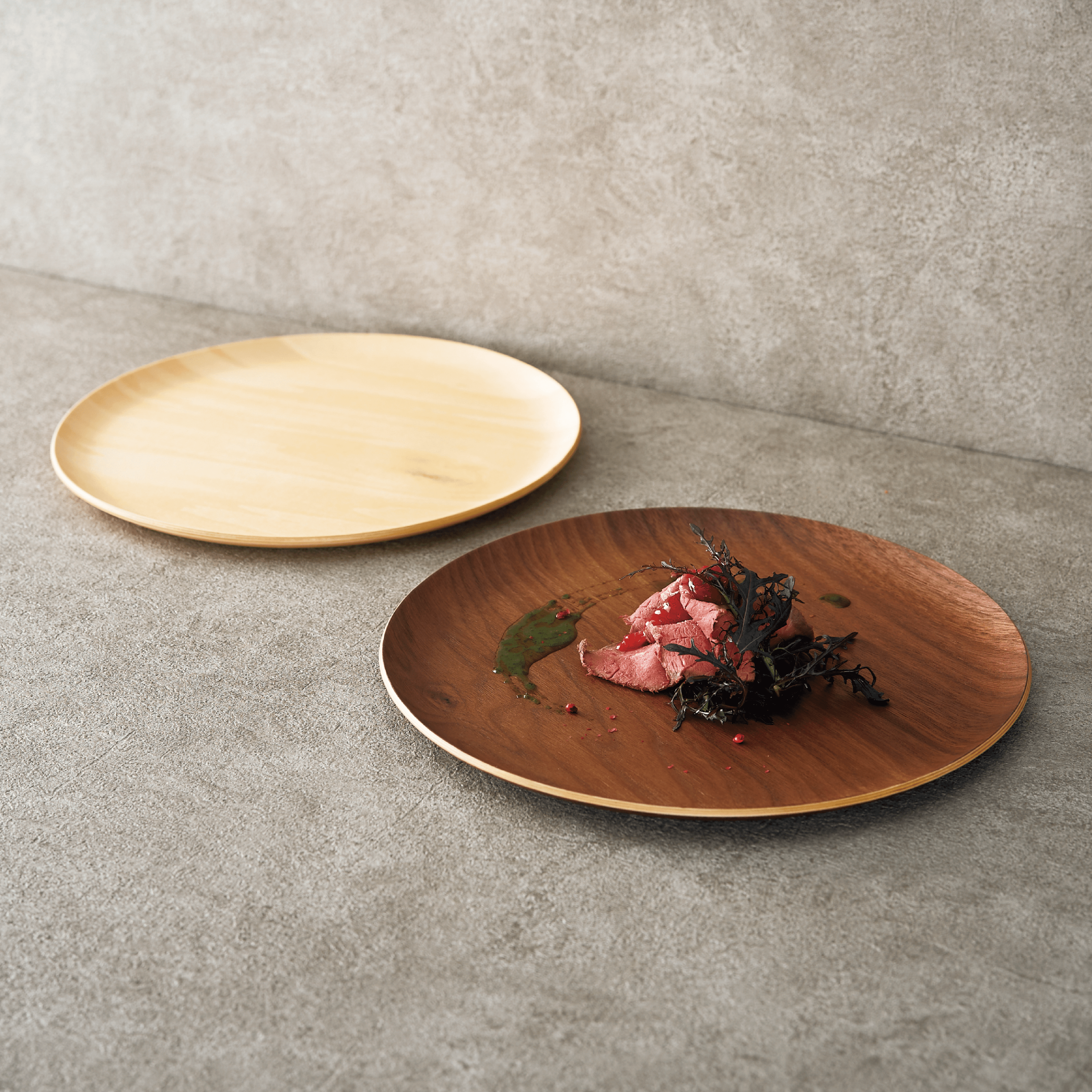 ナチュラルプライウッド ラウンドトレーS（シナノキ）【在庫終了】