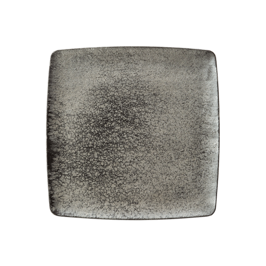 崇雪（shusetsu） 正角皿 21.5cm（シルバー）