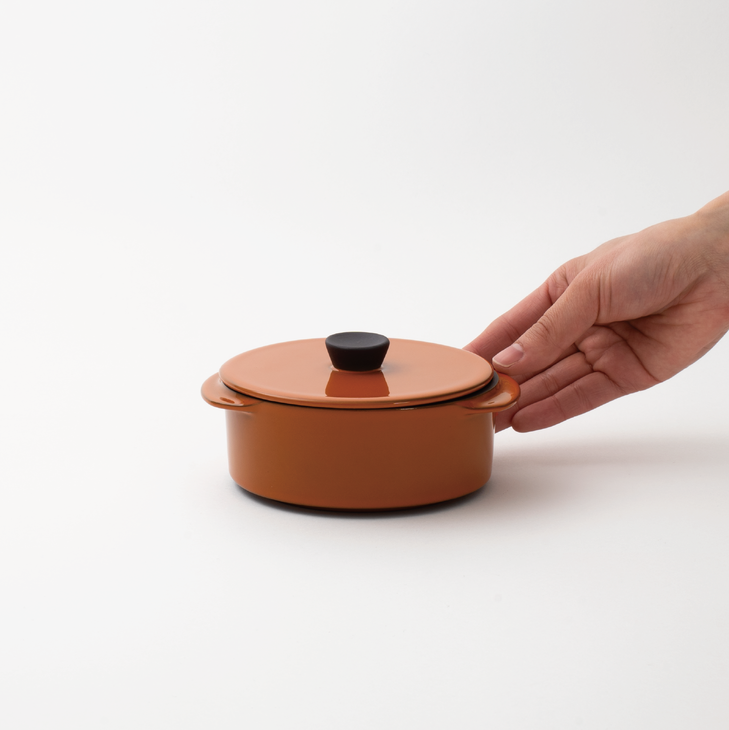 CARACTERE フタ ラウンドキャセロール14cm用（オレンジ）