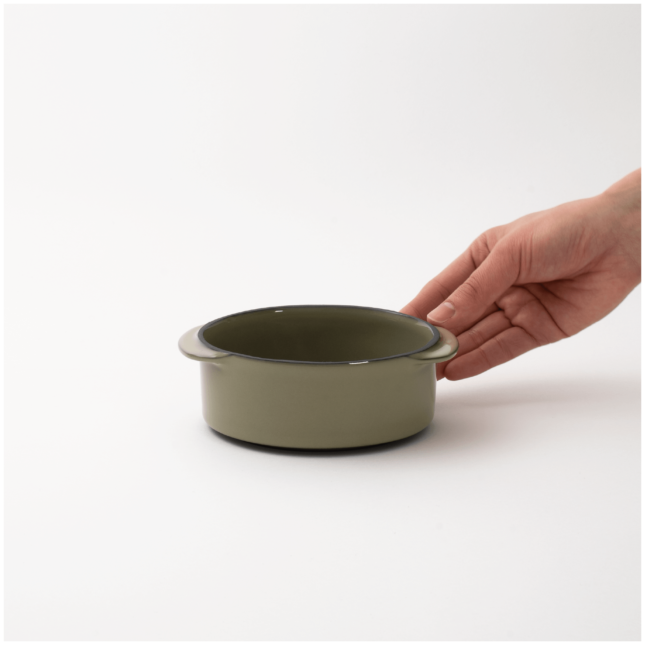 CARACTERE ラウンドキャセロール 14cm（ダークグリーン）