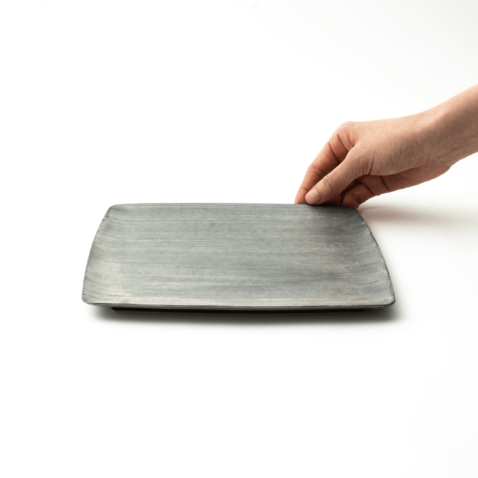 崇雪（shusetsu） 正角皿 21.5cm（シルバー） – 皿・プレート – 一流