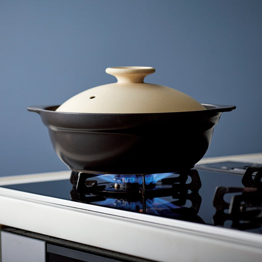 KARL(カール)IH軽量土鍋9号 (ベージュ/ブラウン)